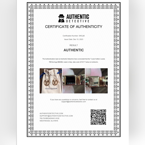 ***SOLD****Louis Vuitton Louise PM Earrings - Picture 10 of 10